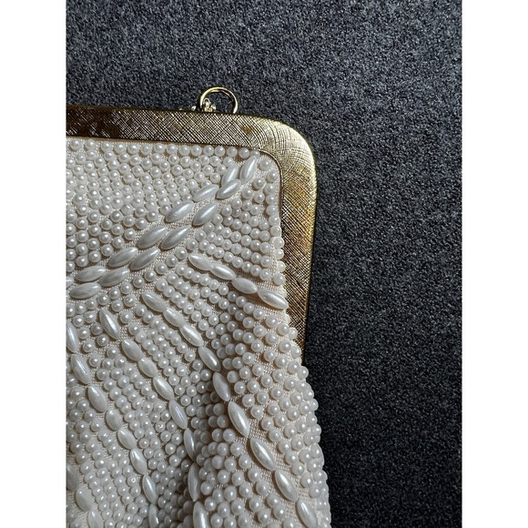 Vintage Beaded Handbag Purse Evening Bag Made In Hong Kong. Gold Tone Closure - Picture 12 of 14